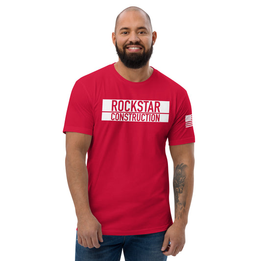 Fitted T-Shirt (Red, Blue, Black with USA Sleeve)